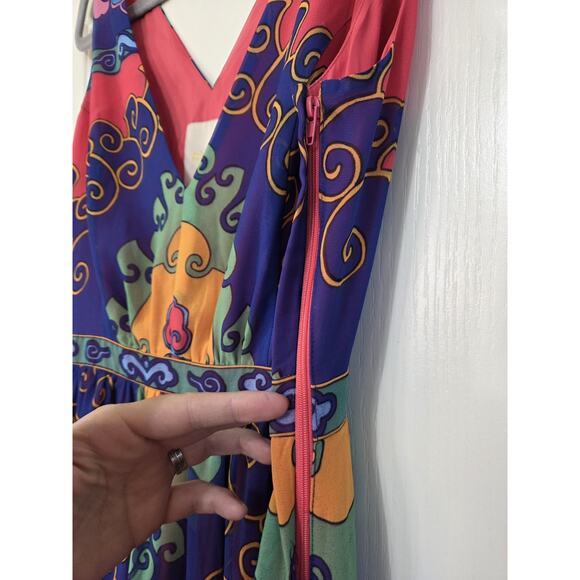 Modcloth Boho Mandala Print Vibrant Colors Sleeveless Maxi Dress, Women's Medium - Picture 5 of 14